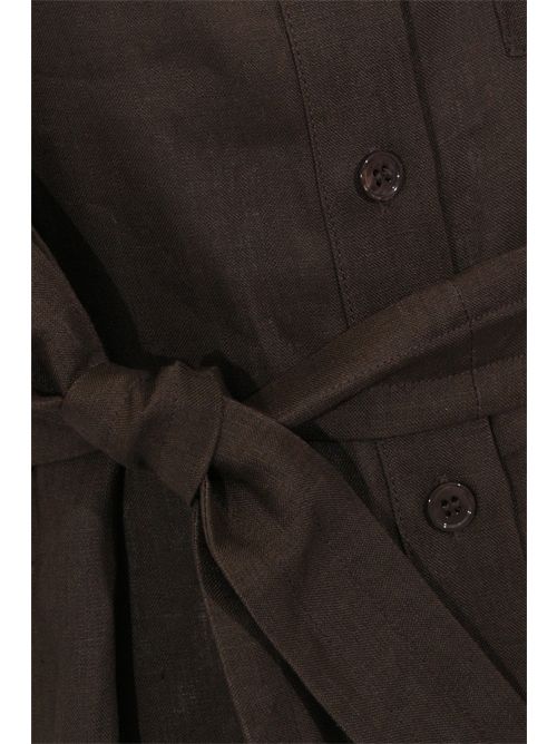 Abito chemisier MMLTABELLA in lino Testa di moro MM Max Mara | 2616221068600006